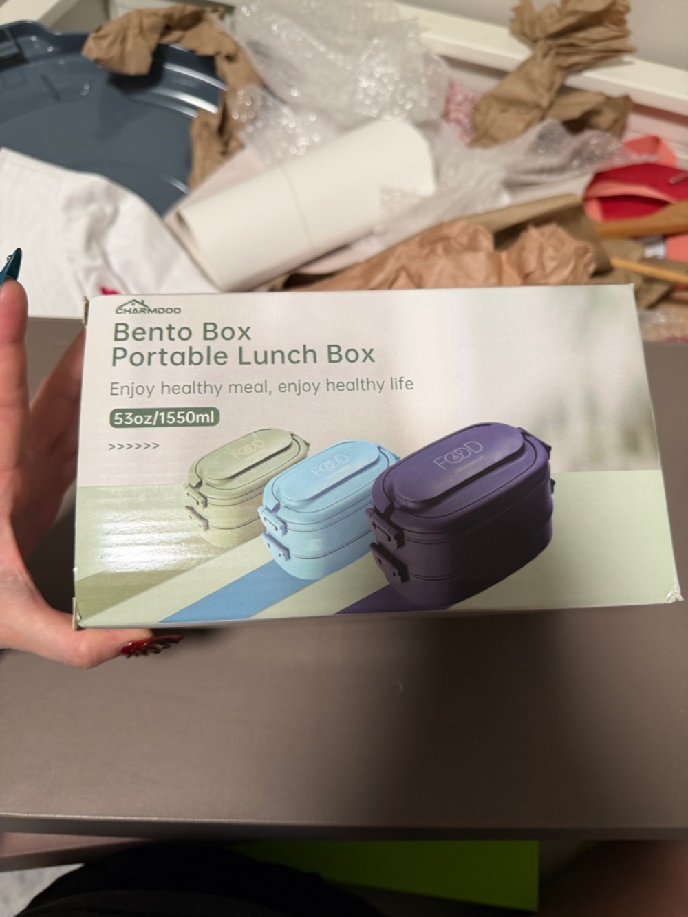 Charmdoo box Navy Blue lunch box